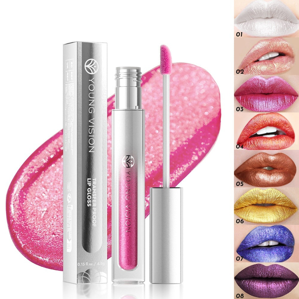 8 Colors Lip Gloss Not Easy To Stick Cup Eye Shadow