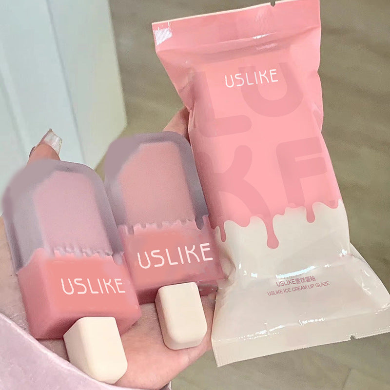 USLIKE Ice Cream Lip Lacquer Matte Fog Velvet Lasting Good-looking