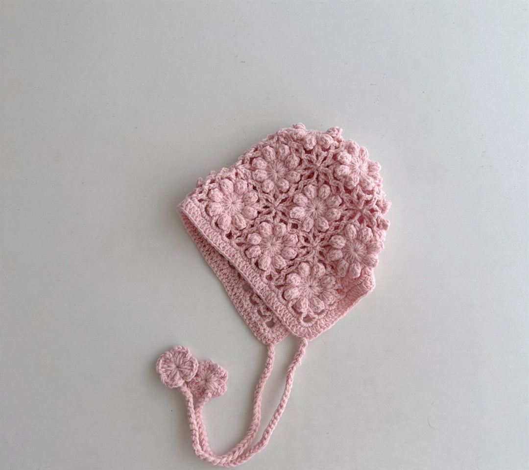 Breathable Lace Up Earflaps Woolen Hat Girl