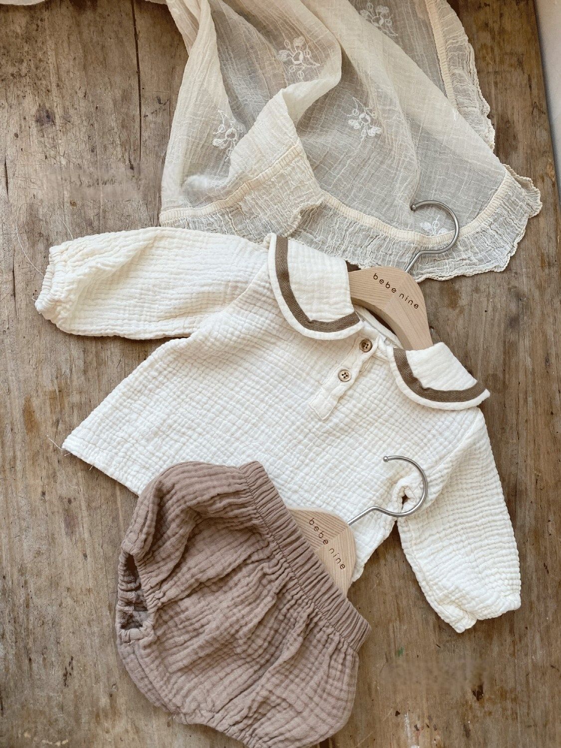 Baby Lapel Top Bread Pants Suit