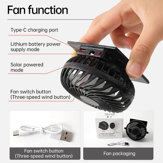 Solar-powered Fan Hat With Long-lasting Lithium Battery, Men's Outdoor Fishing Hat With Fan, Sun Protection Fisherman's Hat