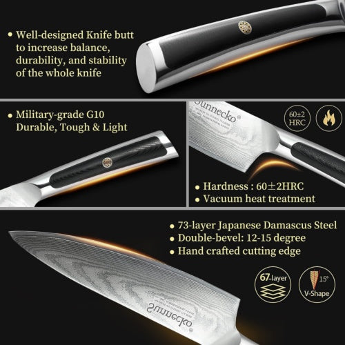 6.5 Inch Kitchen Cutlery Japanese Knife Damascus Steel Meat Cleaver