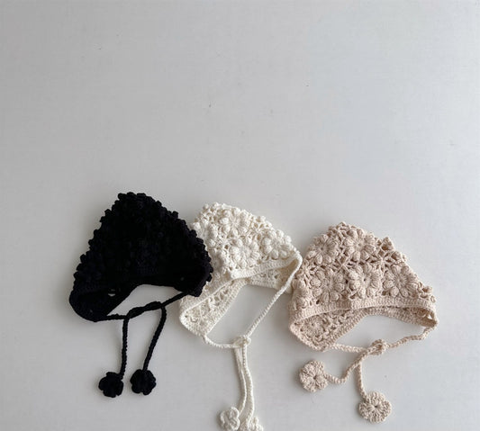 Breathable Lace Up Earflaps Woolen Hat Girl