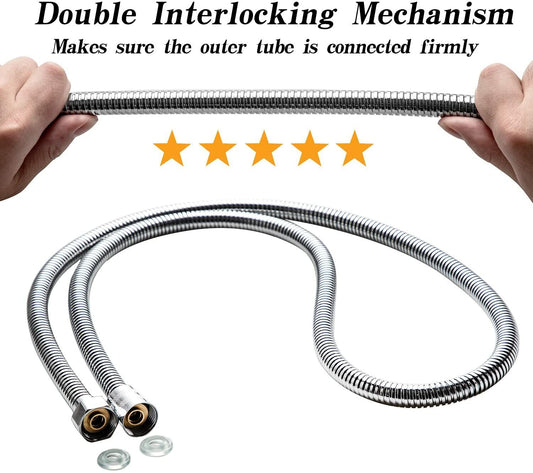 Shower Head Hose 3 Meters 118 Inch Extra Long Bathroom Flexible Stainless Steel Pipe Household Flower Wine Shower Hose