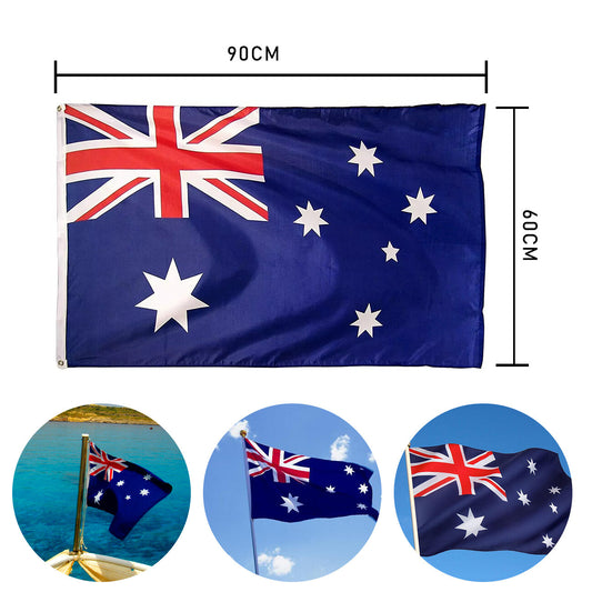 Large Australian Aussie Flag Australia Day OZ Heavy Duty Outdoor 60cm X 90cm National Decoration AU Flag 2X3FT