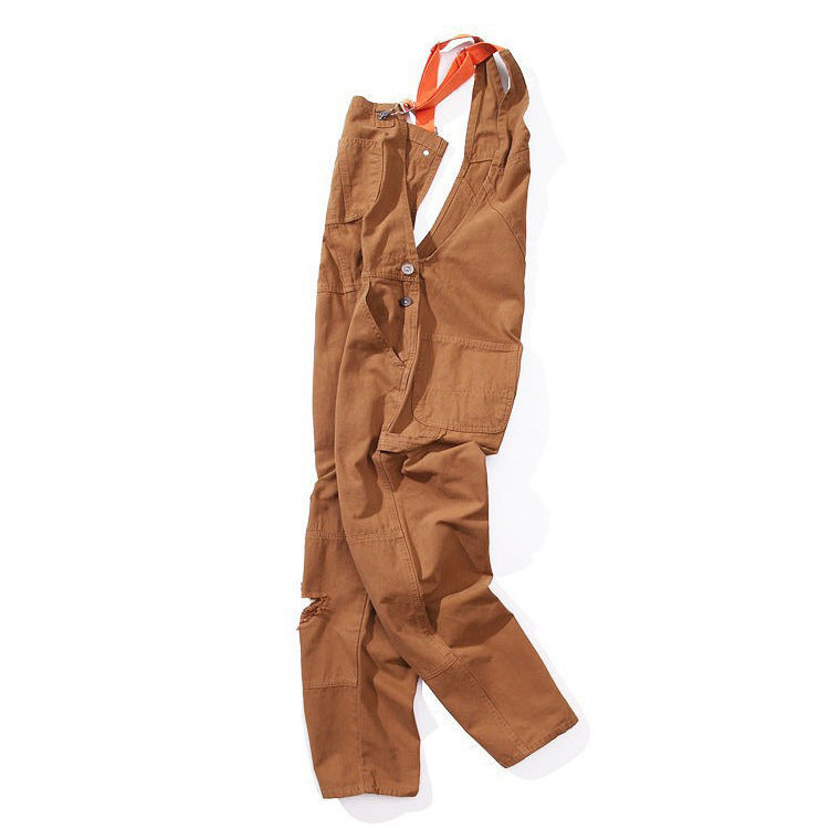 New Baggy Plus Size Casual Overalls Cross-border Men's Pants Retro Men's Overalls