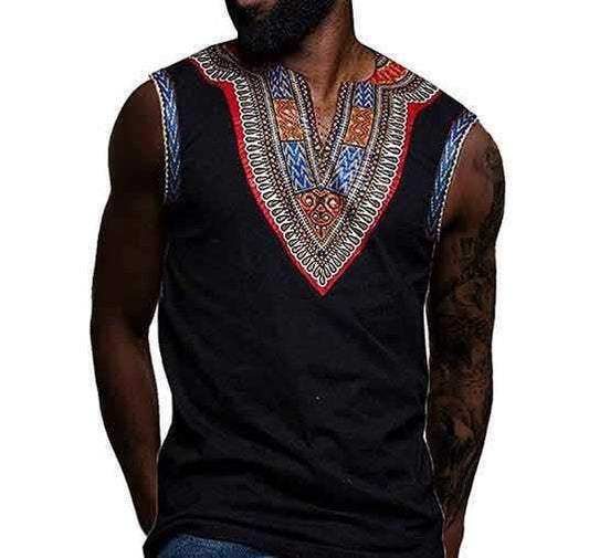 Middle Eastern Ethnic Print Vest Men's T-Shirt