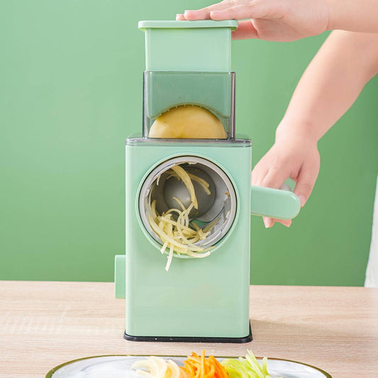 Multifunction Vegetable Cutter Slicer Hand Rotary Grater Shredder Roller
