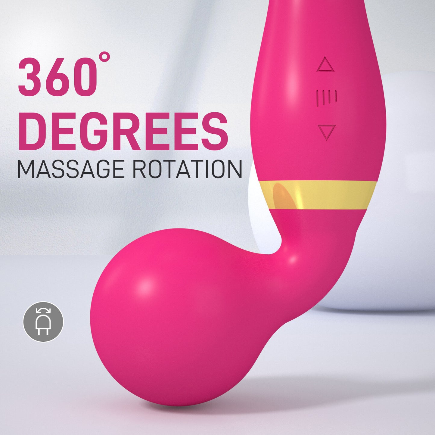 USB Rechargeable Massager Wand Vibrating Magic Massage Full Body Therapy Double Head