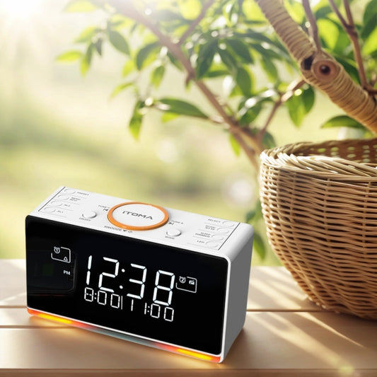 1pc DAB FM Radio Alarm Clock With Wireless Speaker, 40 Presets, Dual Alarm, Sleep Timer, Dimmer And USB Charger , Bedside Home