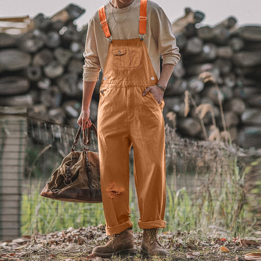 New Baggy Plus Size Casual Overalls Cross-border Men's Pants Retro Men's Overalls