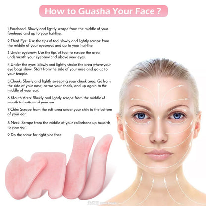 Whole Massage Gua Sha Tools Natural Rose Quartz Massage Stone