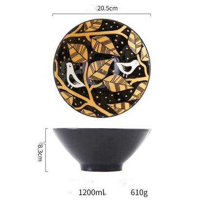 Japanese style creative embossed underglaze ceramic tableware