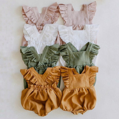Cotton And Linen Romper Baby Sling Bag Fart Romper