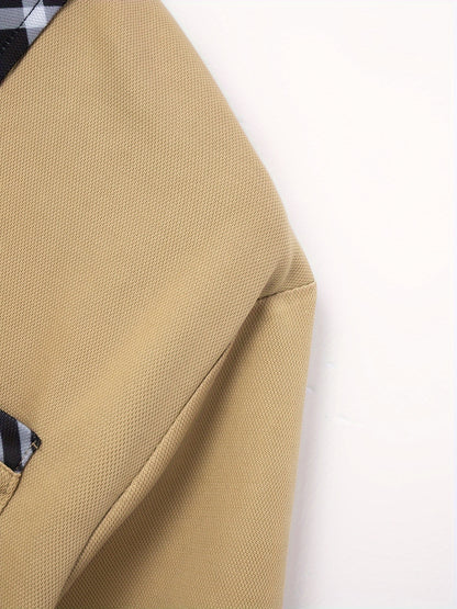 Men's Casual Shirt With Chest Pocket - Breathable, Stretch Fabric, Short Sleeve, Button-Up Collar - Perfect For Golf & Tennis