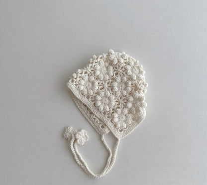 Breathable Lace Up Earflaps Woolen Hat Girl