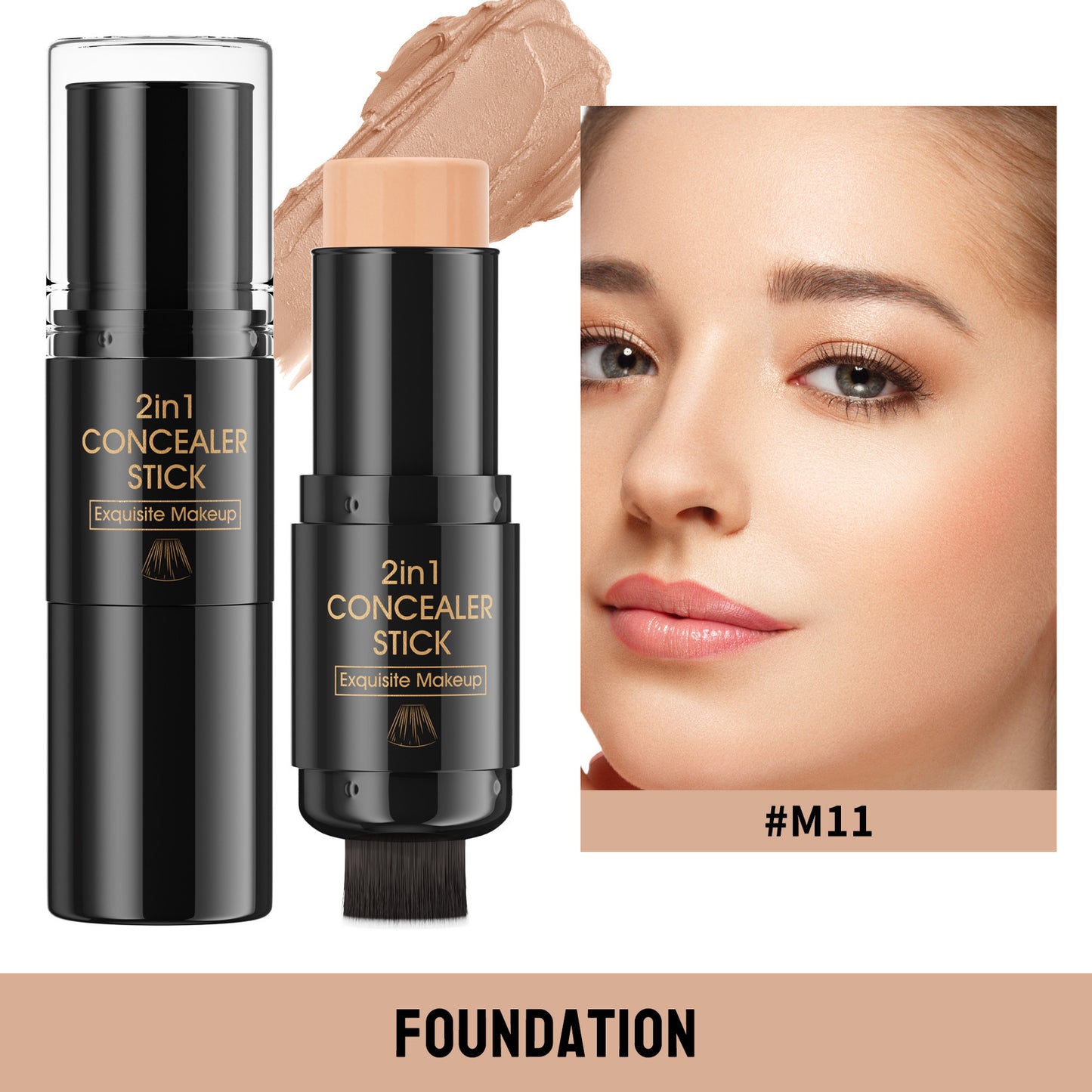 Highlight Blush Double-headed Contour Stick With Brush