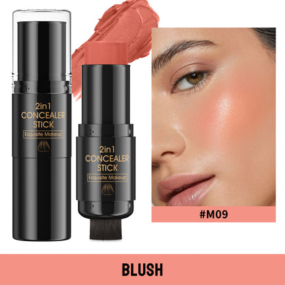 Highlight Blush Double-headed Contour Stick With Brush
