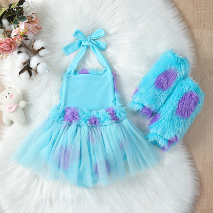Girls' Baby Cute Hair Crawling Suit Jumpsuit