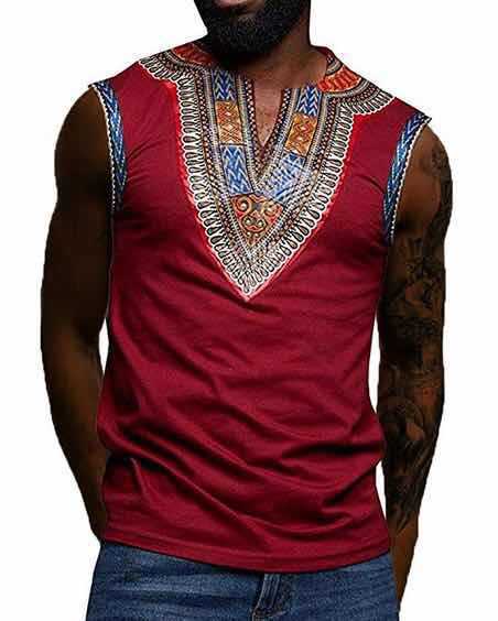 Middle Eastern Ethnic Print Vest Men's T-Shirt