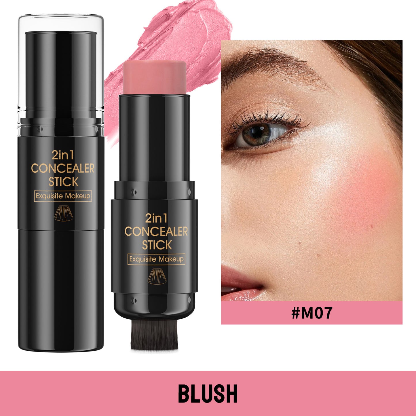 Highlight Blush Double-headed Contour Stick With Brush