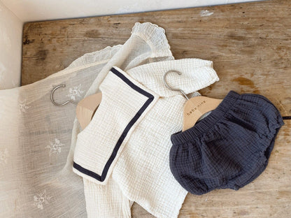 Baby Lapel Top Bread Pants Suit