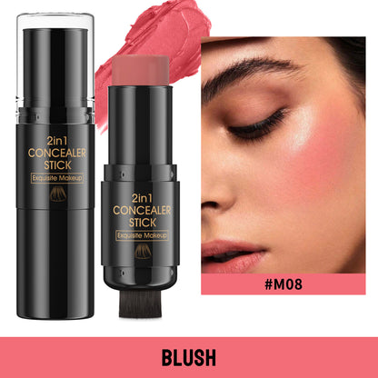 Highlight Blush Double-headed Contour Stick With Brush