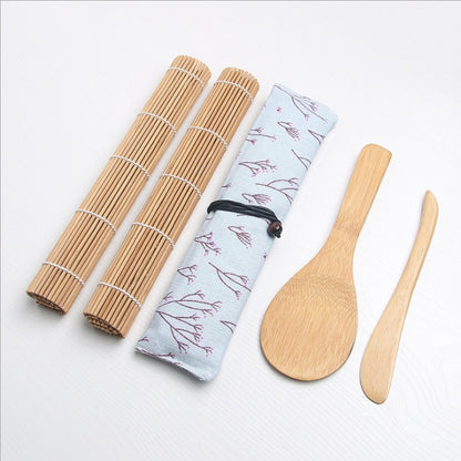 Sushi mat chopsticks spoon set