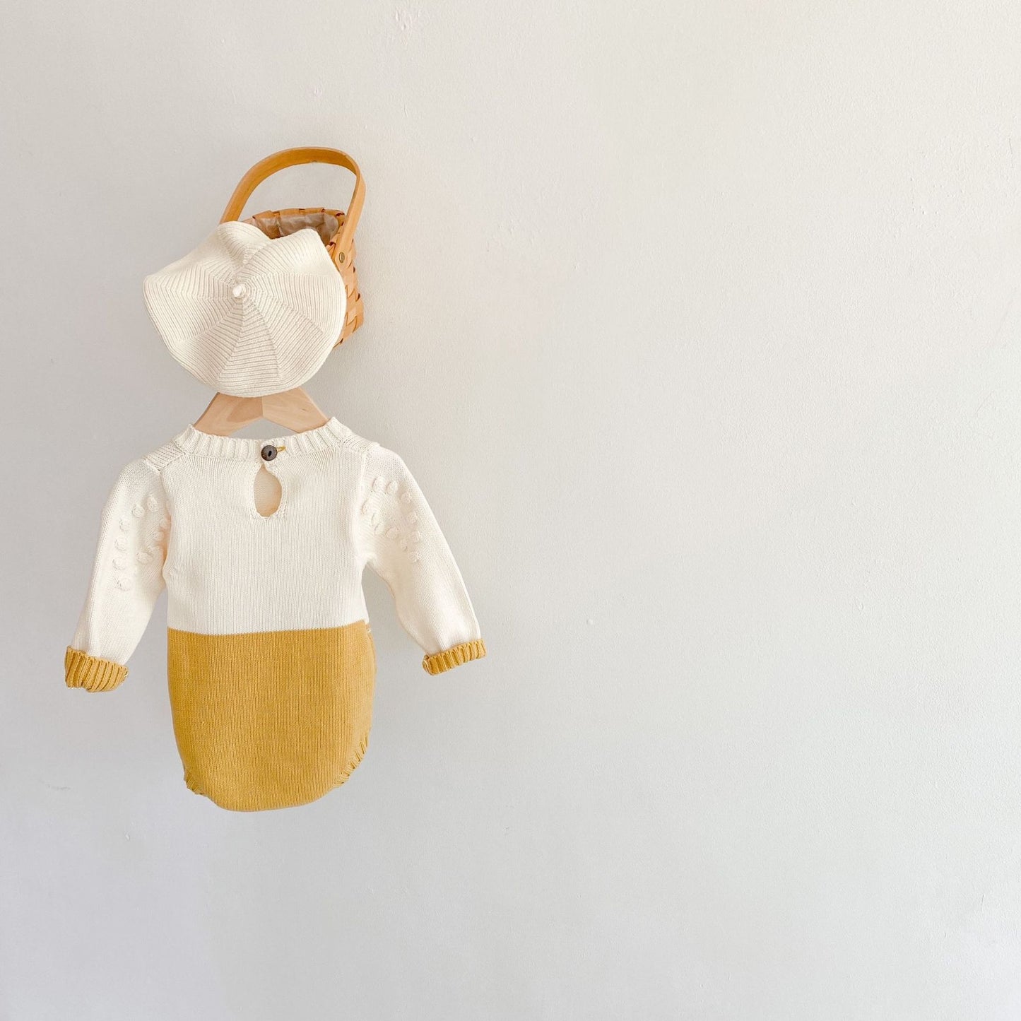 Sunflower Embroidered Knitting Sweater One-piece Suit