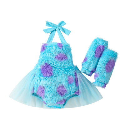 Girls' Baby Cute Hair Crawling Suit Jumpsuit