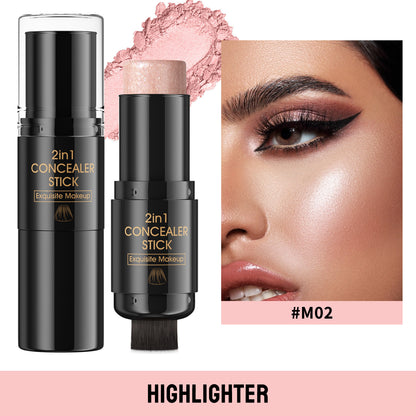 Highlight Blush Double-headed Contour Stick With Brush