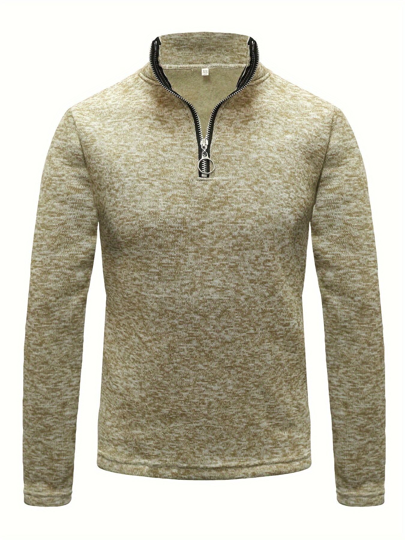 Zipper Design Solid Color Turtleneck Base Shirt