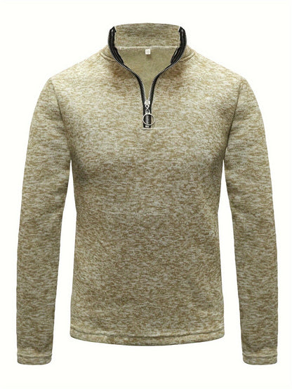 Zipper Design Solid Color Turtleneck Base Shirt