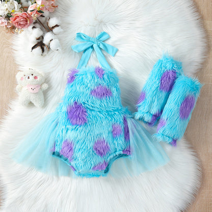 Girls' Baby Cute Hair Crawling Suit Jumpsuit