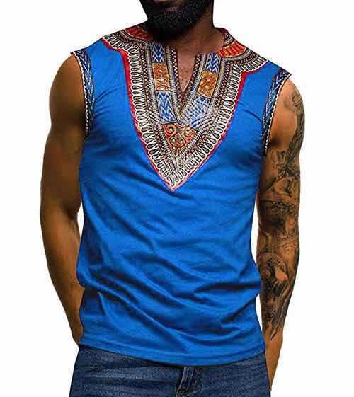 Middle Eastern Ethnic Print Vest Men's T-Shirt