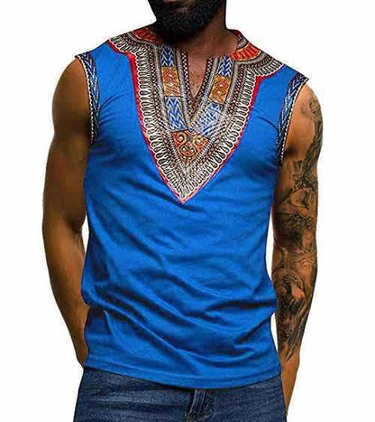 Middle Eastern Ethnic Print Vest Men's T-Shirt