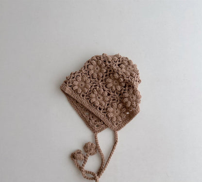 Breathable Lace Up Earflaps Woolen Hat Girl
