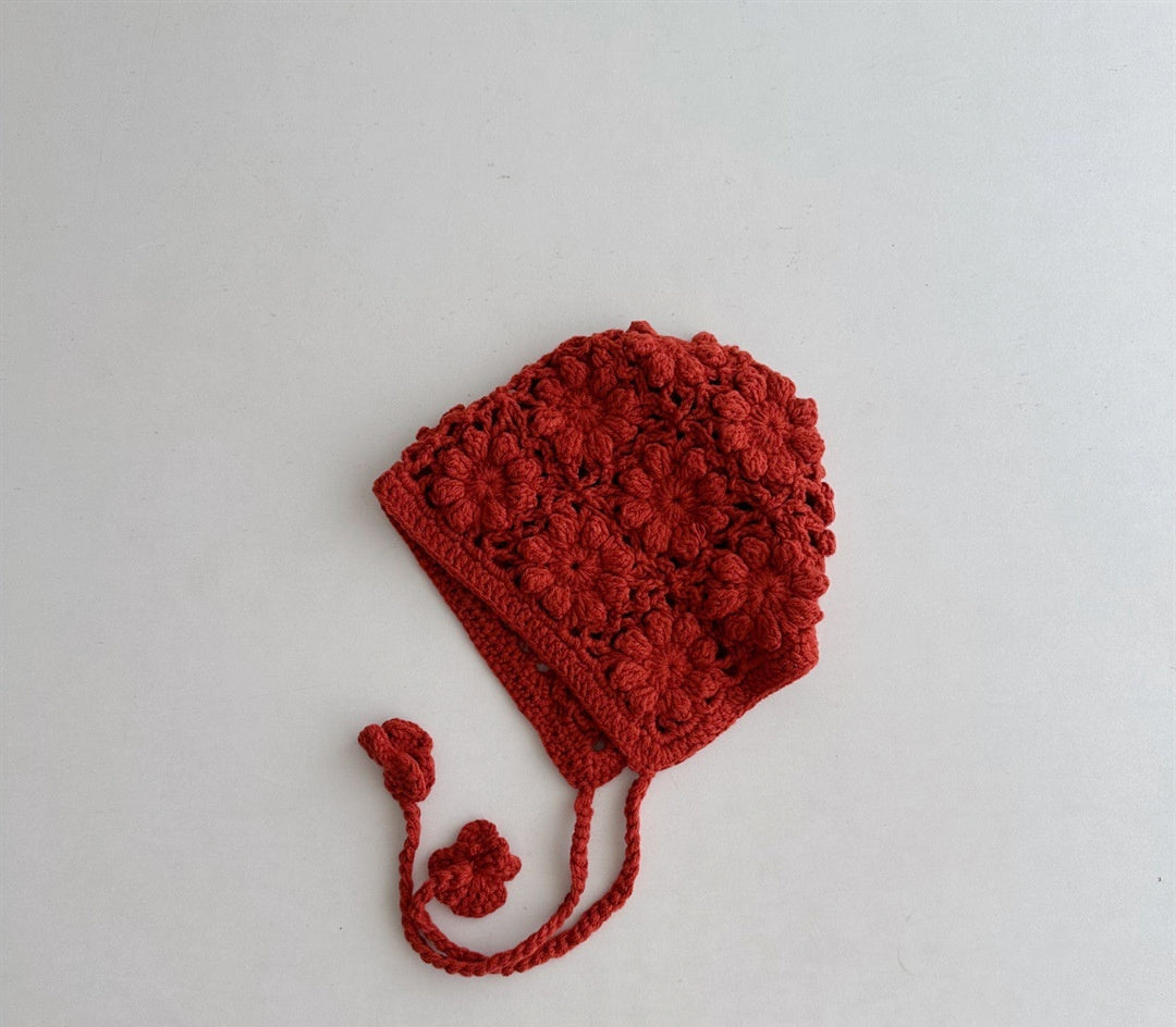 Breathable Lace Up Earflaps Woolen Hat Girl