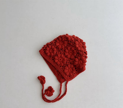 Breathable Lace Up Earflaps Woolen Hat Girl
